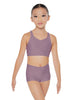 Solid Lycra Sweetheart Crop