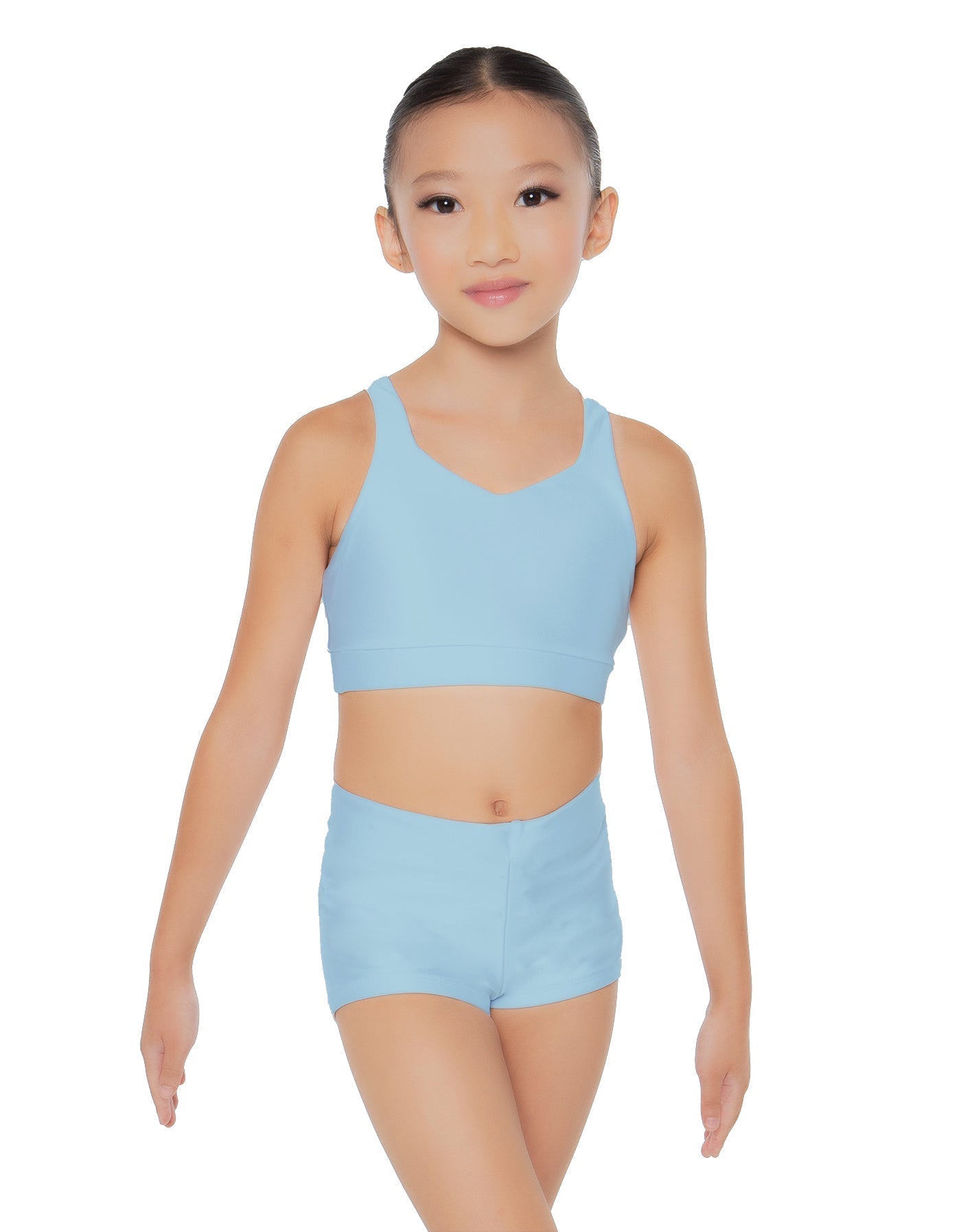 Solid Lycra Sweetheart Crop