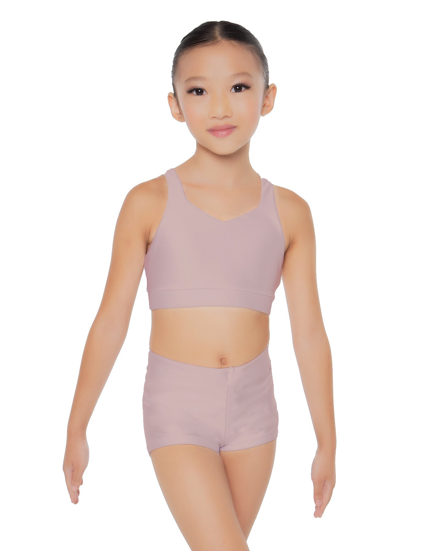 Solid Lycra Sweetheart Crop