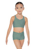 Solid Lycra Sweetheart Crop