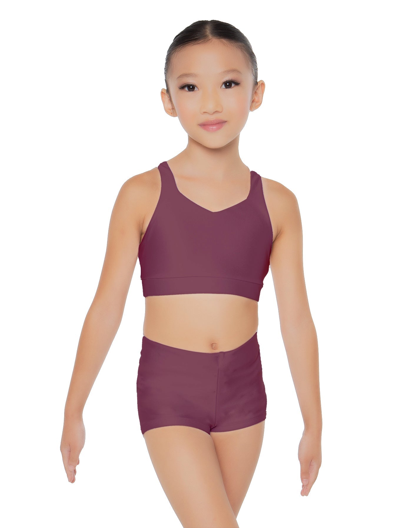 Solid Lycra Sweetheart Crop