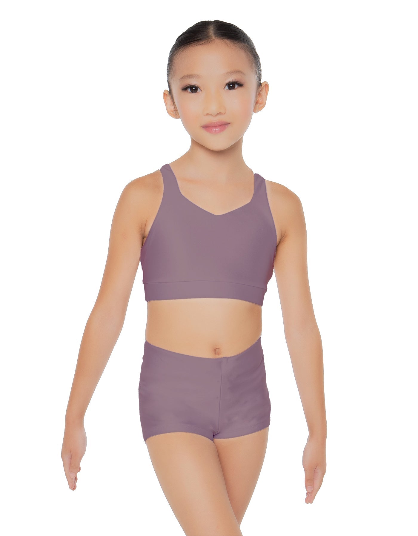 Solid Lycra Sweetheart Crop