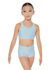 Solid Lycra Sweetheart Crop