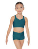 Solid Lycra Sweetheart Crop