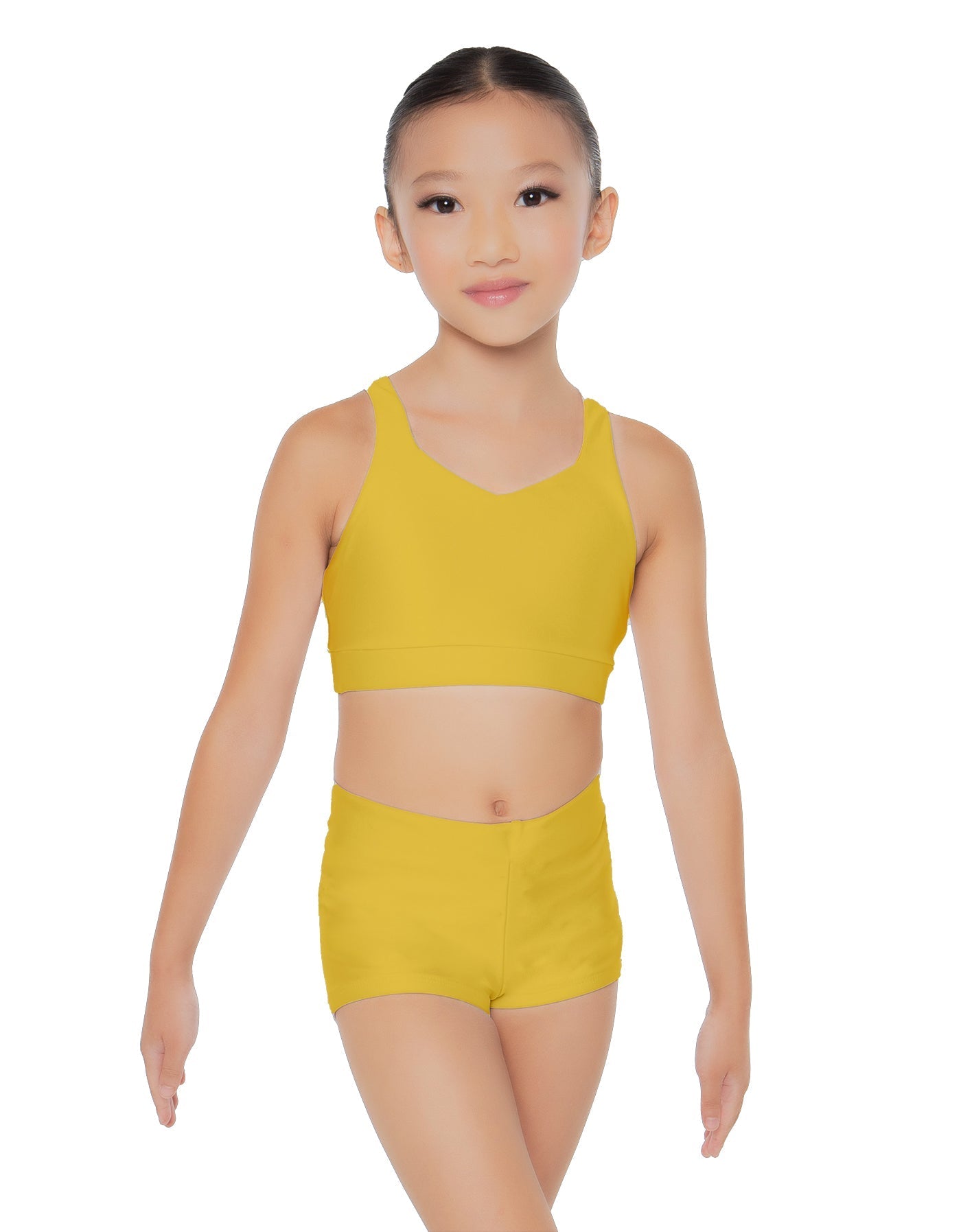 Solid Lycra Sweetheart Crop