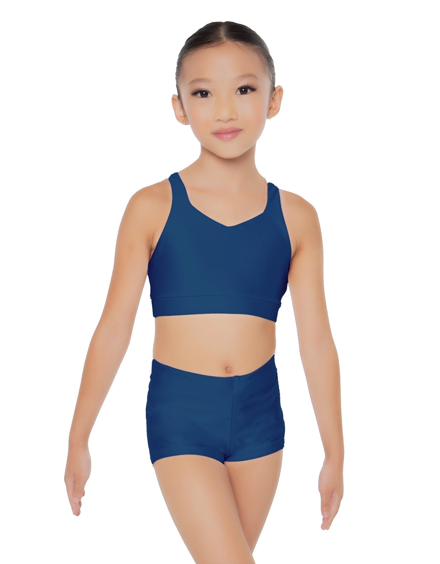 Solid Lycra Sweetheart Crop
