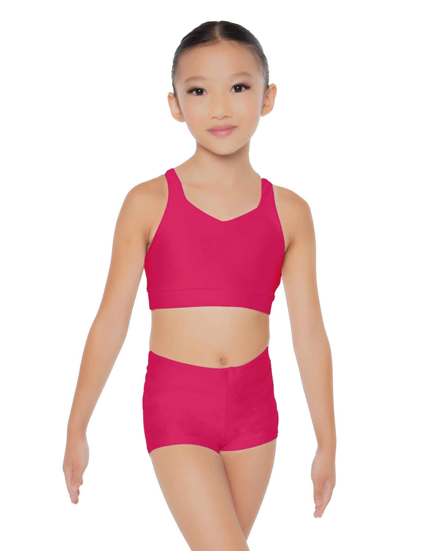 Solid Lycra Sweetheart Crop