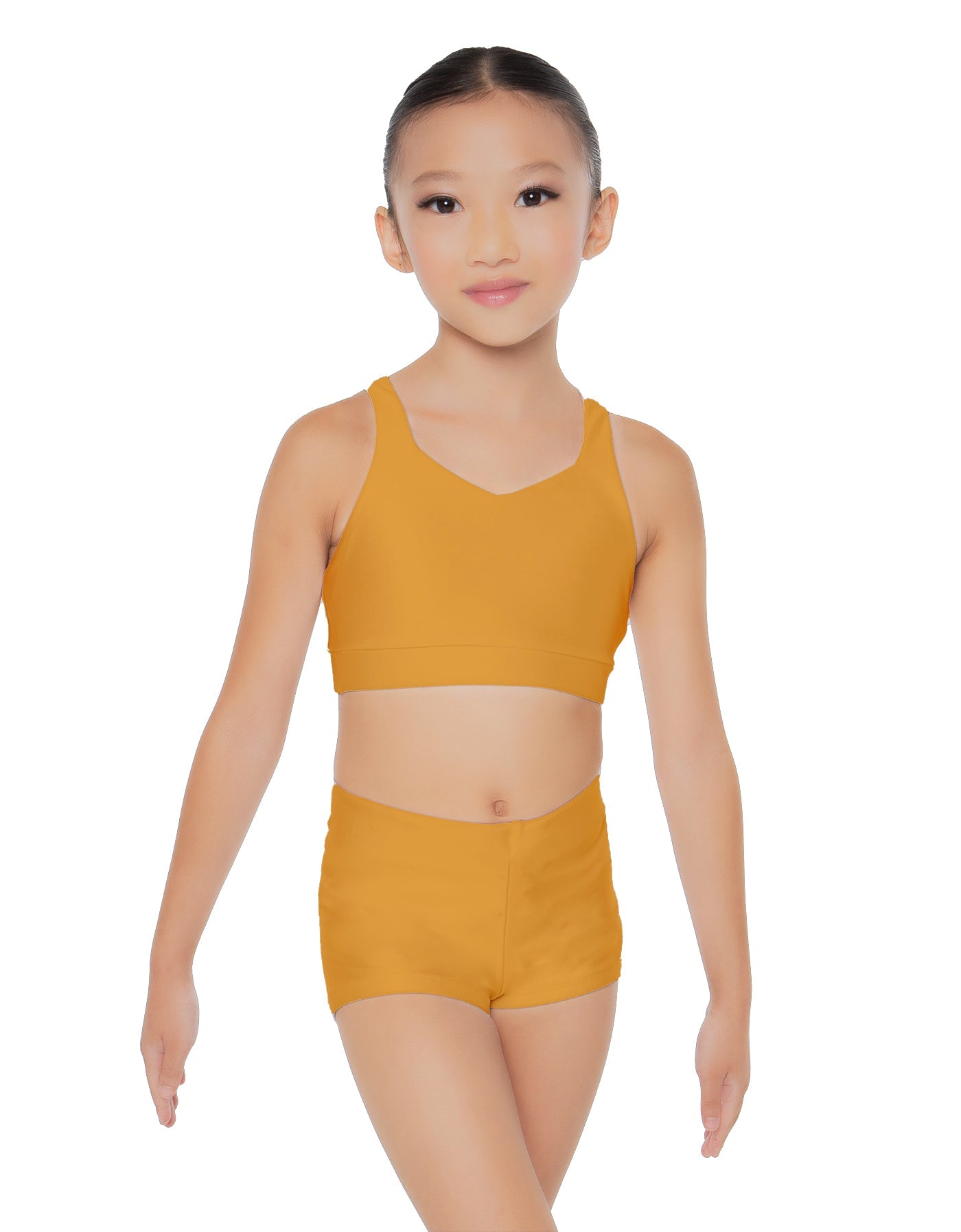Solid Lycra Sweetheart Crop