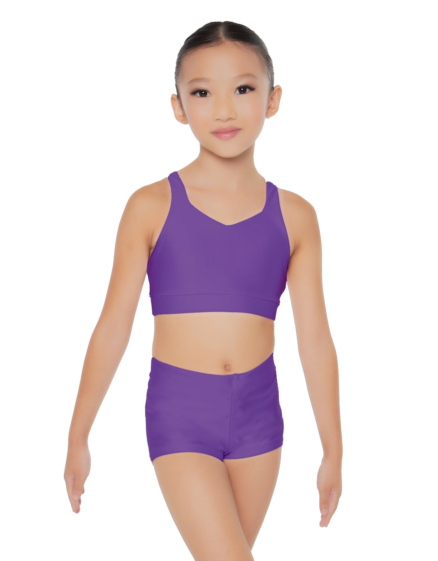 Solid Lycra Sweetheart Crop