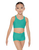 Solid Lycra Sweetheart Crop