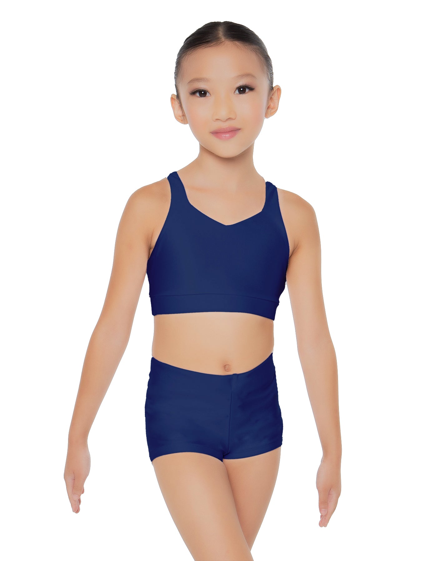 Solid Lycra Sweetheart Crop
