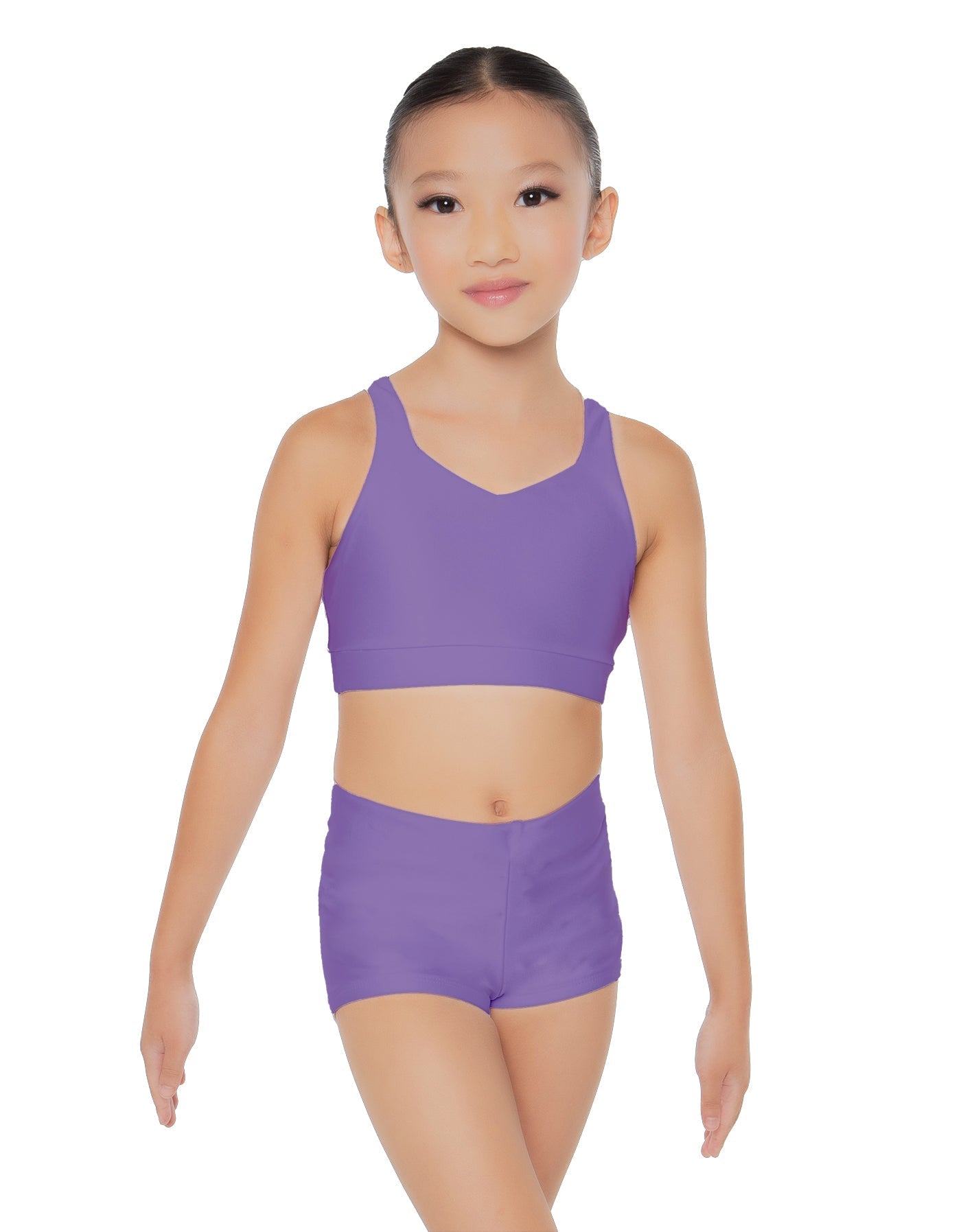 Solid Lycra Sweetheart Crop