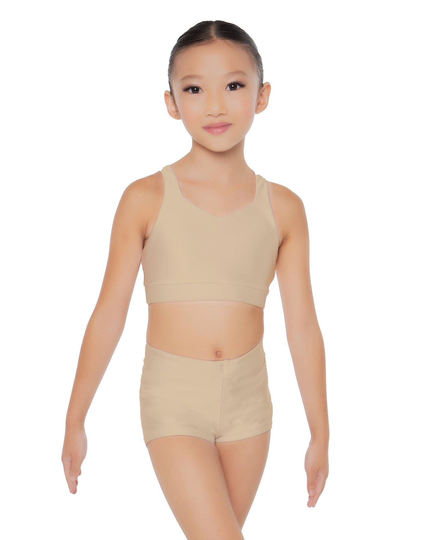 Solid Lycra Sweetheart Crop