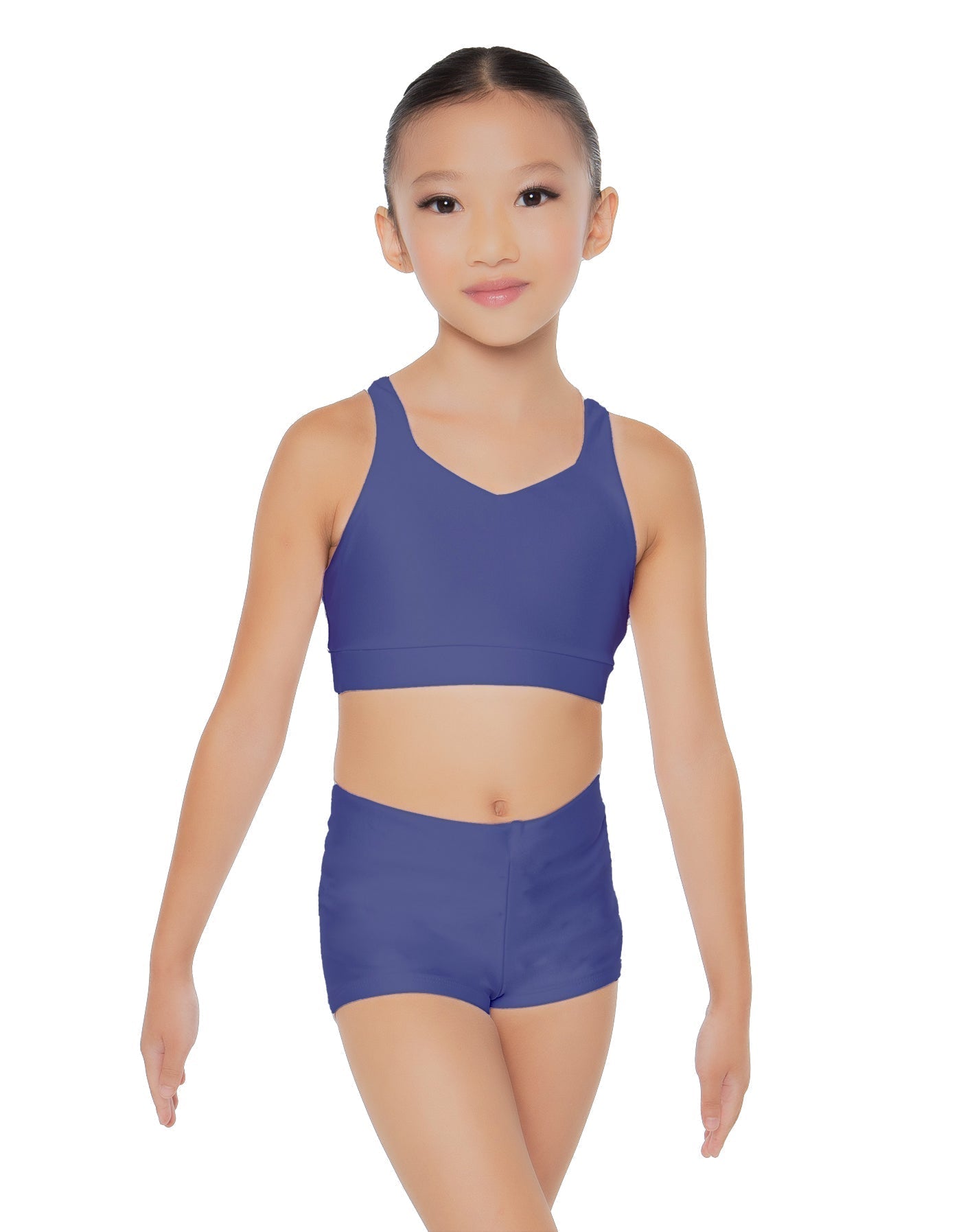 Solid Lycra Sweetheart Crop
