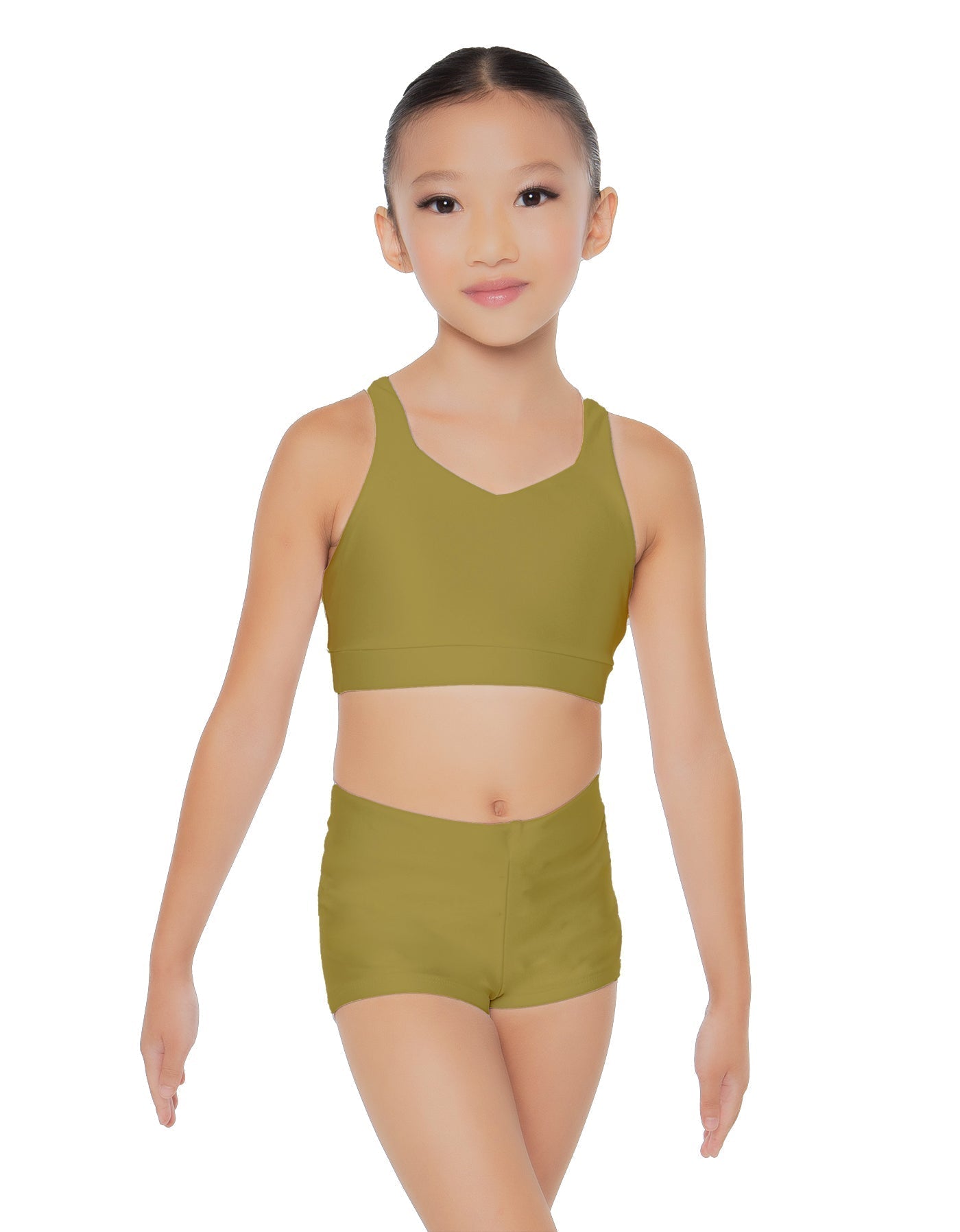 Solid Lycra Sweetheart Crop