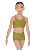 Solid Lycra Sweetheart Crop