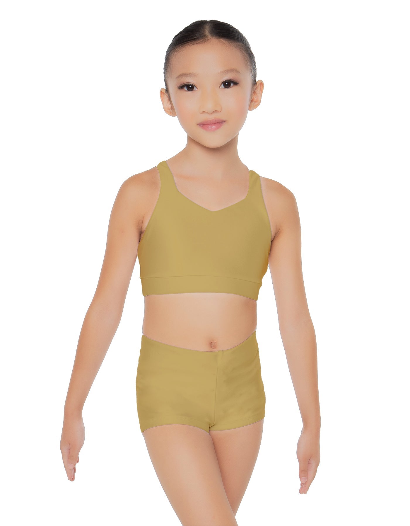Solid Lycra Sweetheart Crop