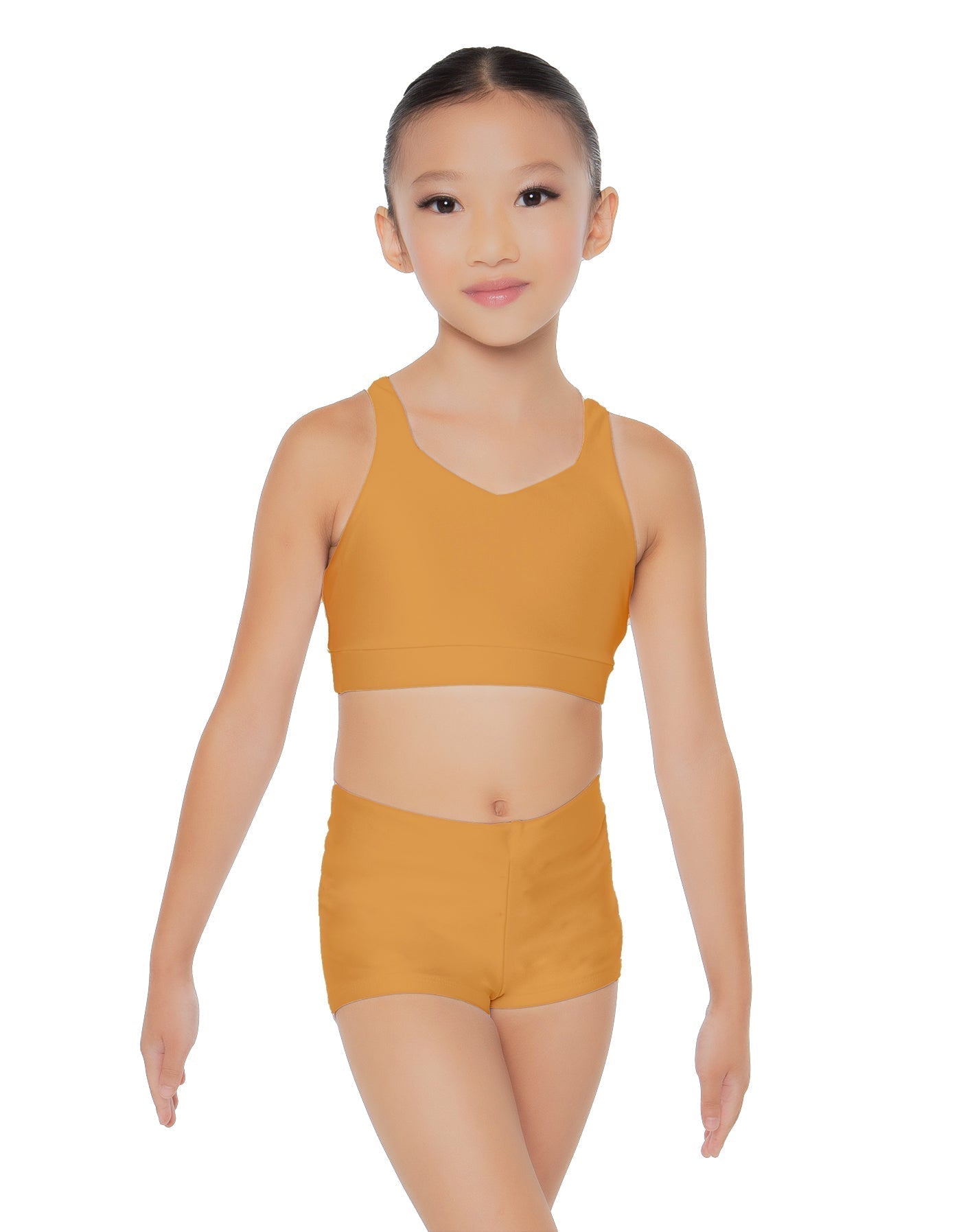 Solid Lycra Sweetheart Crop