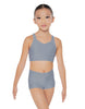 Solid Lycra Sweetheart Crop