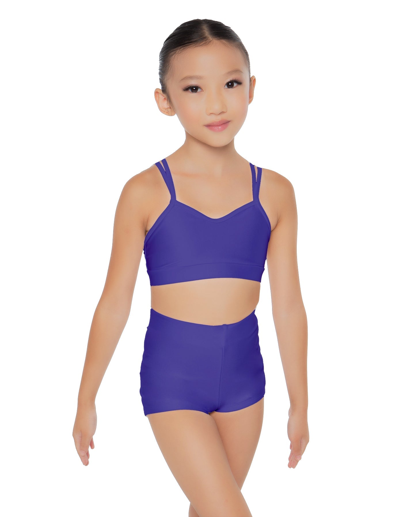 Solid Lycra Sweetheart Double Strap Halter Bra