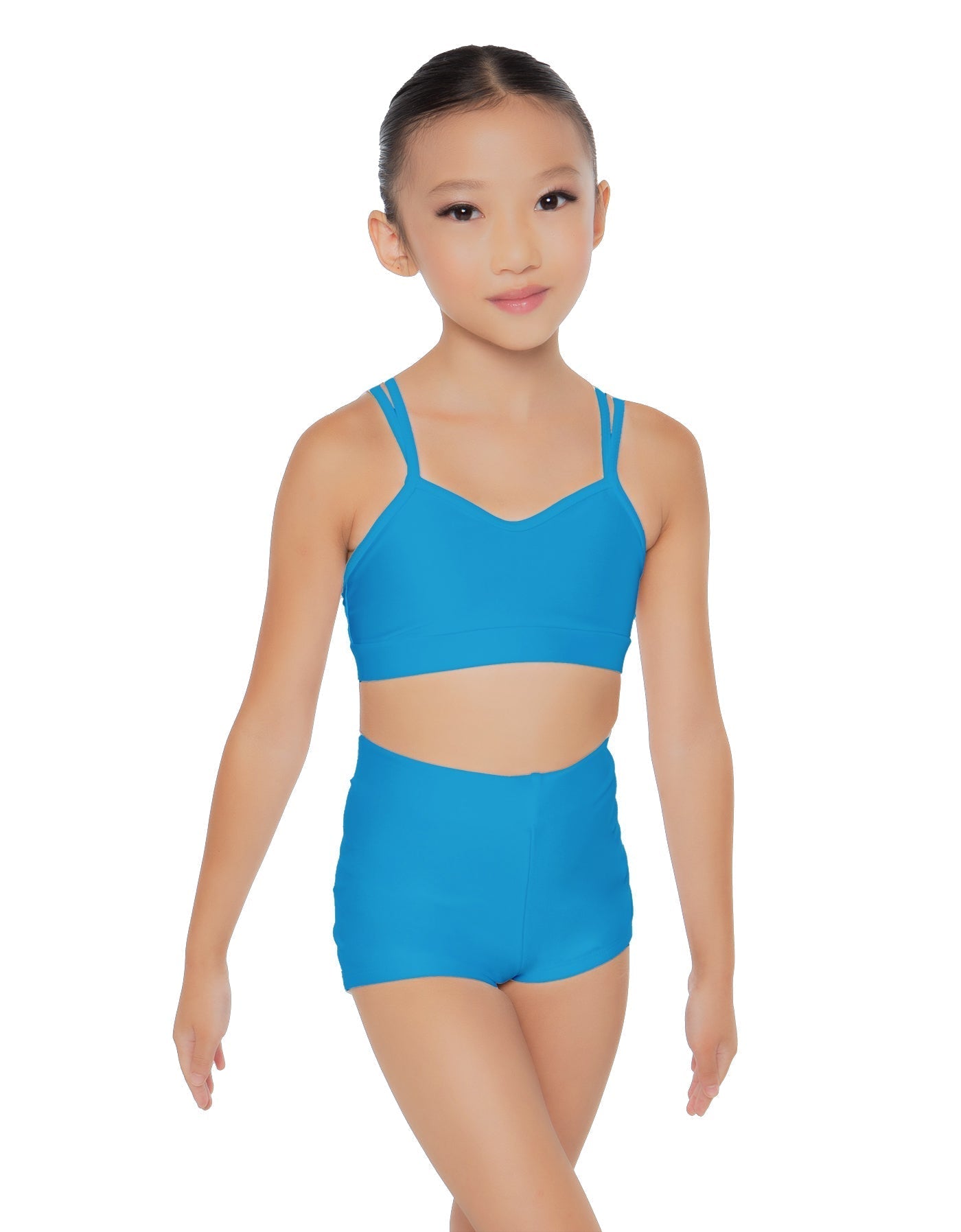 Solid Lycra Sweetheart Double Strap Halter Bra
