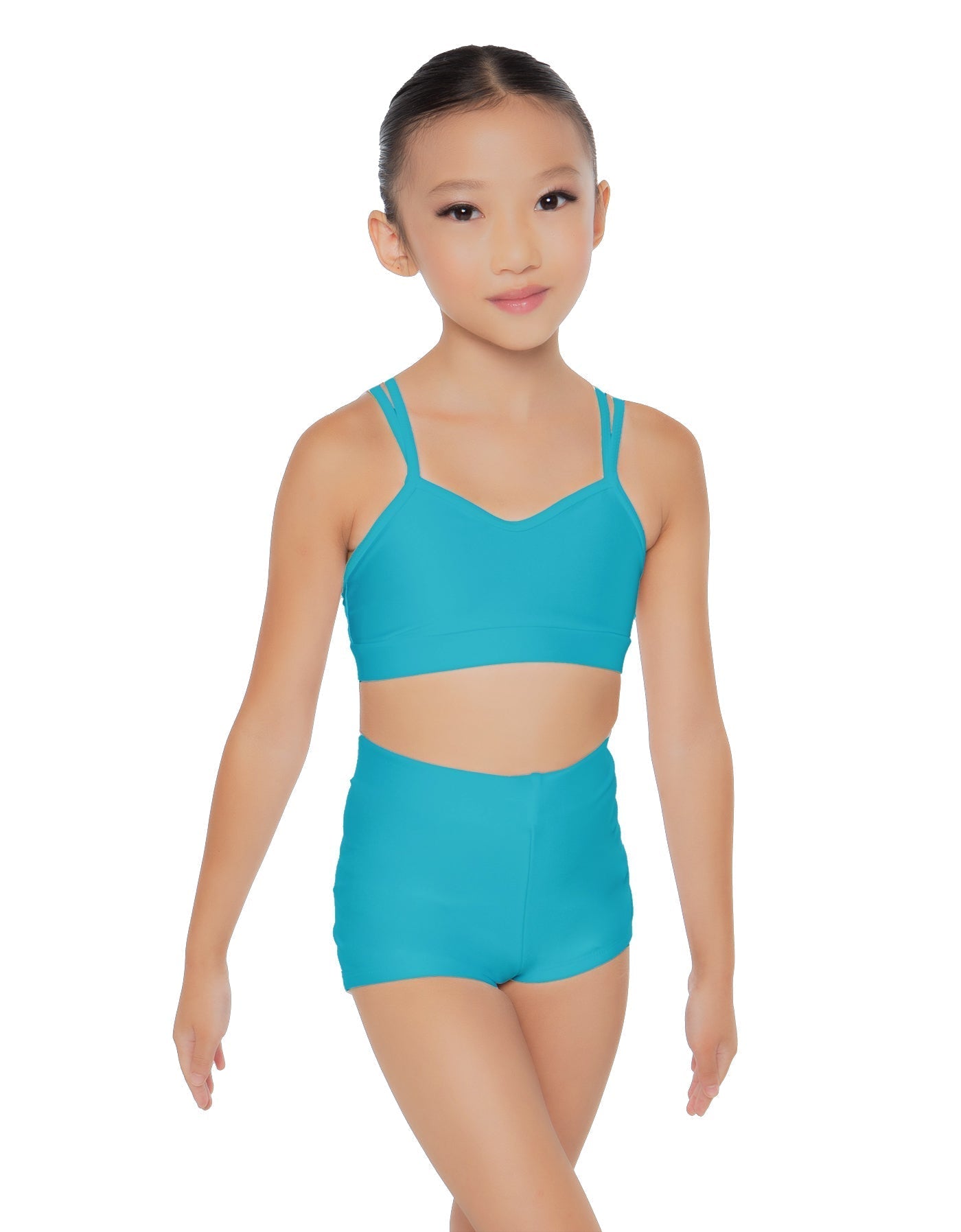 Solid Lycra Sweetheart Double Strap Halter Bra