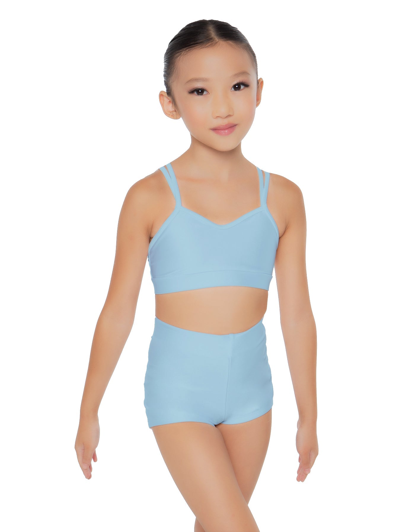 Solid Lycra Sweetheart Double Strap Halter Bra