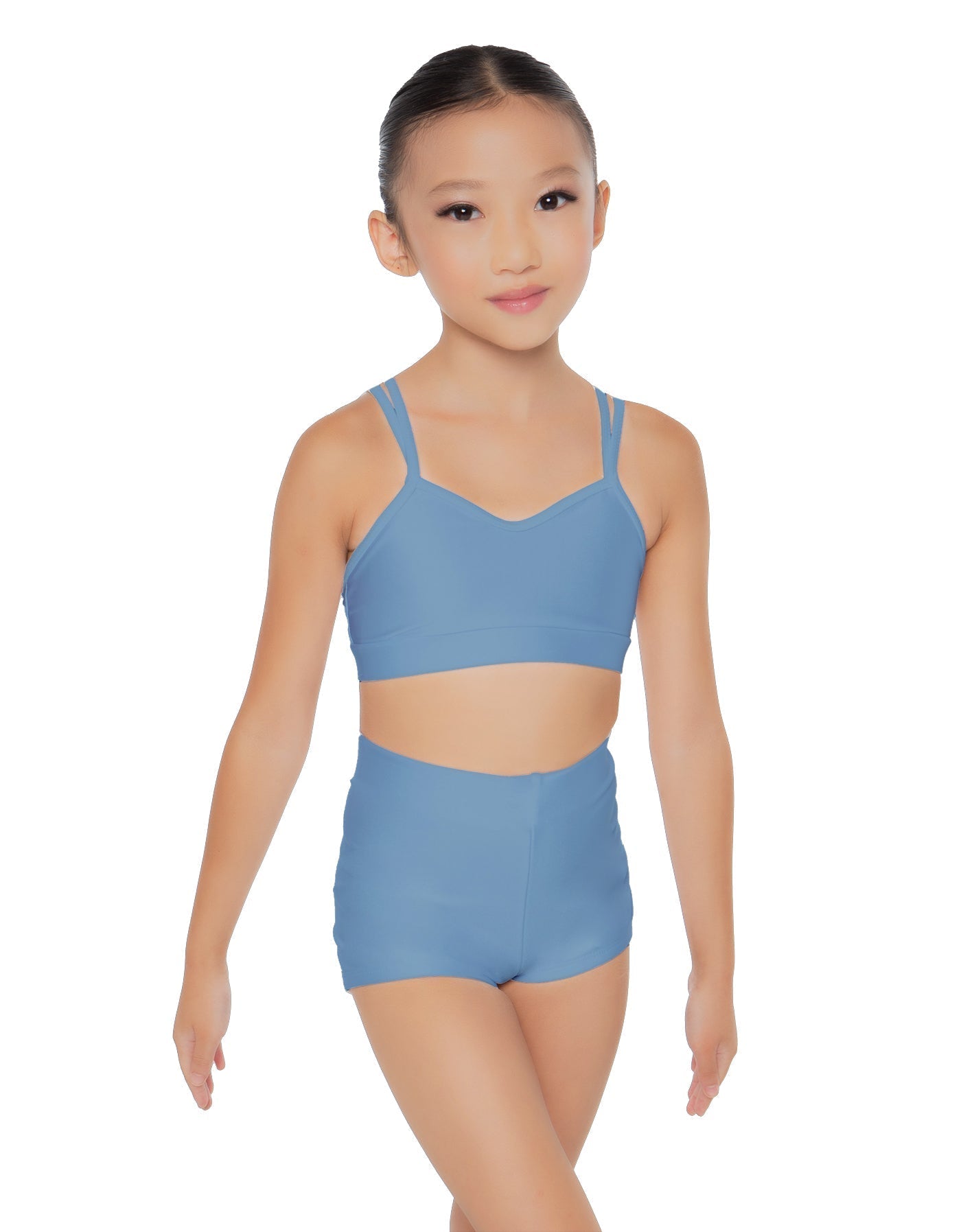 Solid Lycra Sweetheart Double Strap Halter Bra