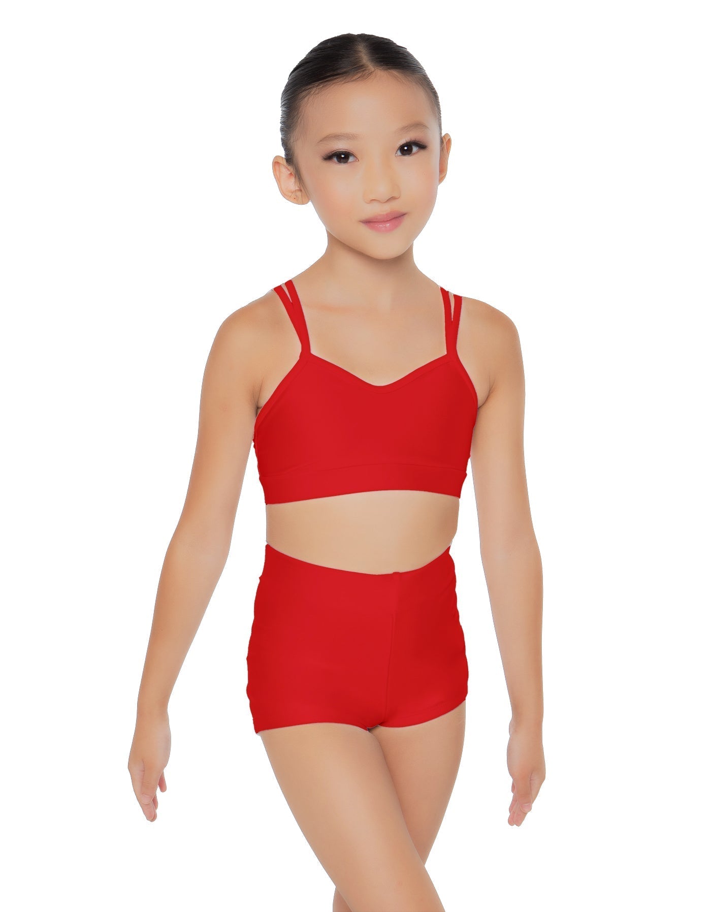 Solid Lycra Sweetheart Double Strap Halter Bra