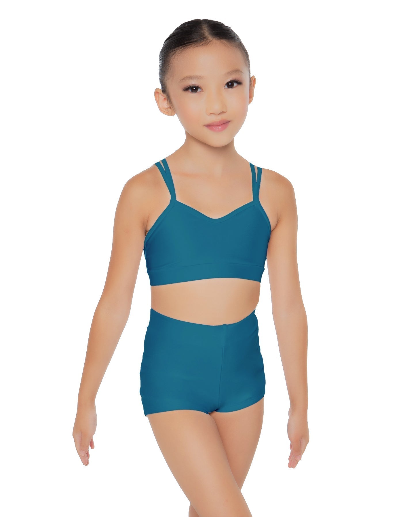 Solid Lycra Sweetheart Double Strap Halter Bra