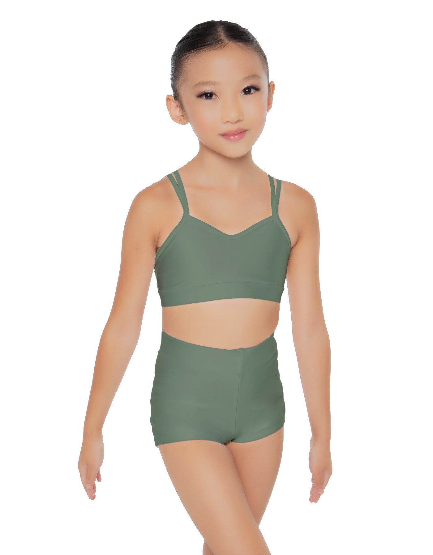 Solid Lycra Sweetheart Double Strap Halter Bra