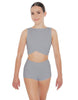 Solid Lycra Twisted Crop Top