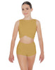 Solid Lycra Twisted Crop Top