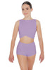Solid Lycra Twisted Crop Top