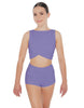 Solid Lycra Twisted Crop Top