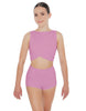 Solid Lycra Twisted Crop Top
