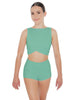 Solid Lycra Twisted Crop Top