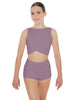 Solid Lycra Twisted Crop Top