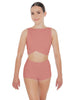 Solid Lycra Twisted Crop Top