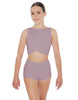 Solid Lycra Twisted Crop Top
