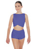 Solid Lycra Twisted Crop Top