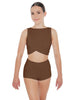Solid Lycra Twisted Crop Top