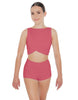 Solid Lycra Twisted Crop Top