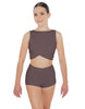 Solid Lycra Twisted Crop Top