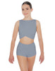 Solid Lycra Twisted Crop Top