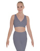Solid Lycra Crossover Sleeveless Crop Top