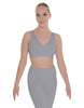 Solid Lycra Crossover Sleeveless Crop Top
