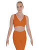 Solid Lycra Crossover Sleeveless Crop Top