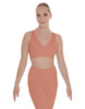Solid Lycra Crossover Sleeveless Crop Top