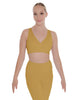 Solid Lycra Crossover Sleeveless Crop Top